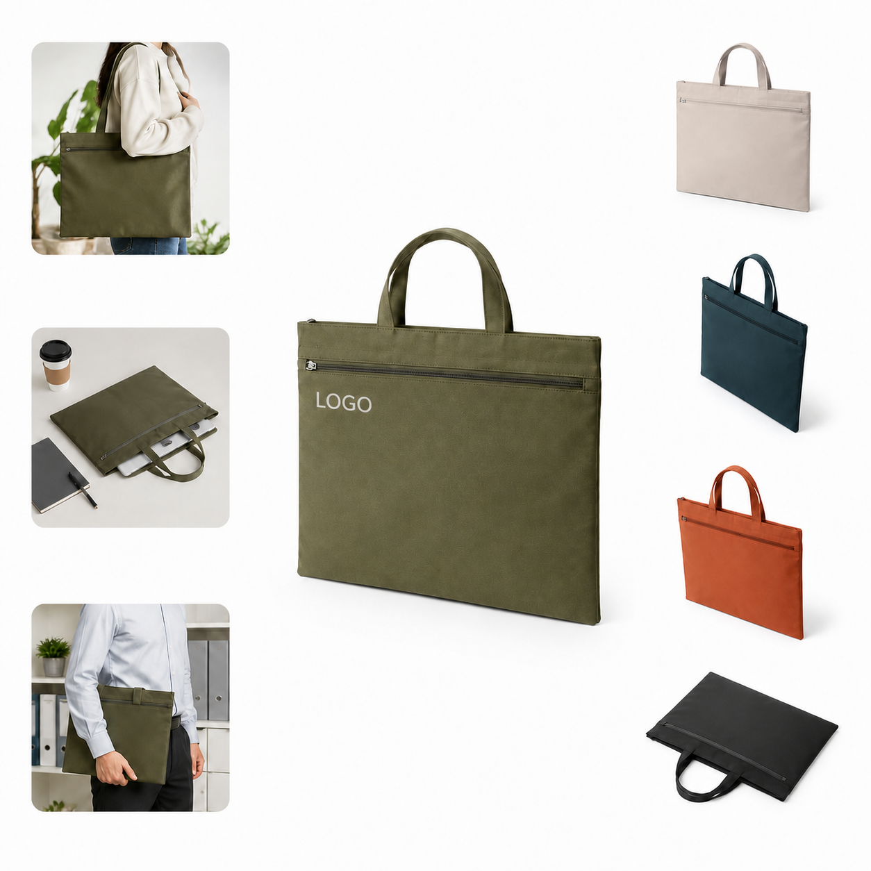 Oxford Fabric Zippered Document Organizer Bag