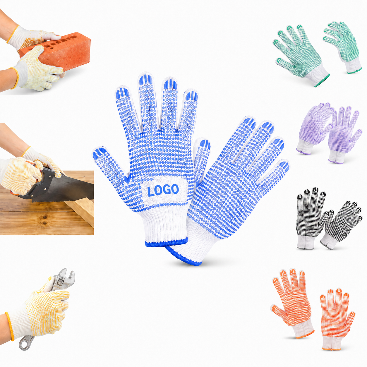 Breathable Latex Grip Work Gloves