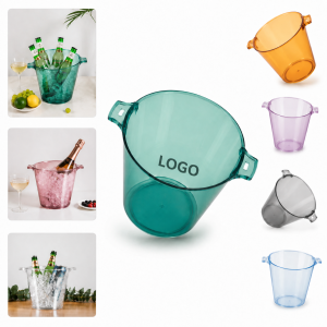 4.5L Clear Plastic Ice Bucket with Handle