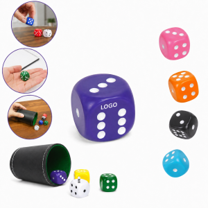 2.36-Inch Slow-Rise Foam Dice Stress Ball
