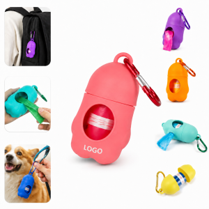 Dog Poop Bag Dispenser with Carabiner Clip